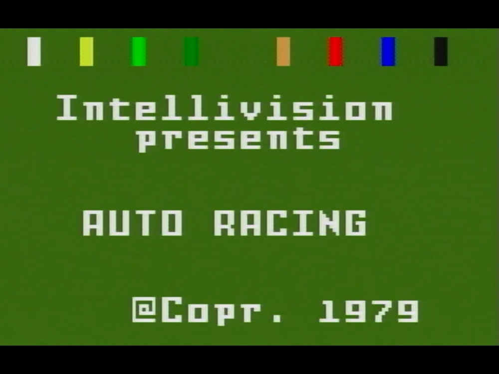 Title Screen of Auto Racing for Intellivision